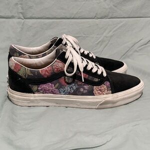 Men Old Skool Floral Sneakers Vans Size 9.5